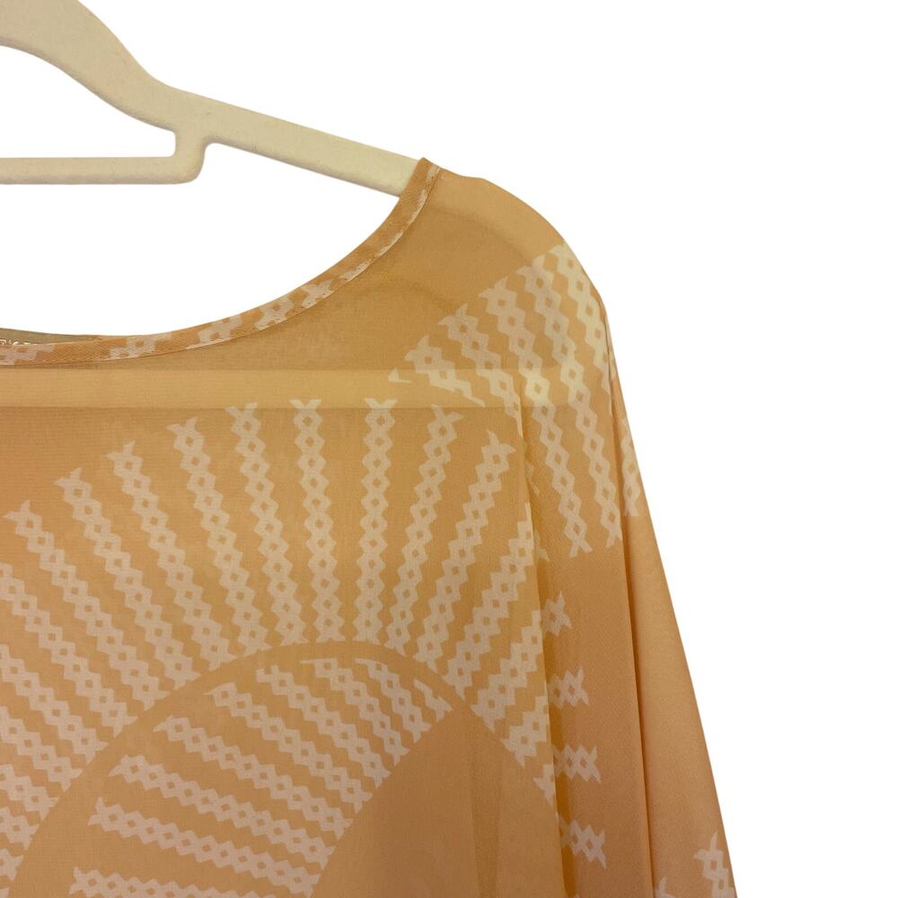 Manaola He’olu Collection Yellow Sheer Blouse One Size - Picture 4 of 7